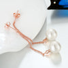 Freshwater Pearl Drop Earring in 18K Rose Gold Plated