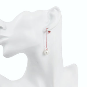 Freshwater Pearl Drop Earring in 18K Rose Gold Plated