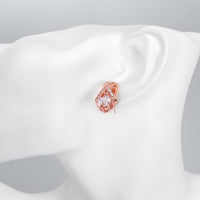 Swarovski Crystal X Cross Stud Earring in 18K Rose Gold Plated