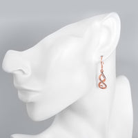 Swarovski Crystal Infinity Drop Earring in 18K Rose Gold Plated