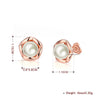 Freshwater Pearl Stud Earring in 18K Rose Gold Plated