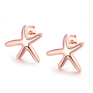 Starfish Stud Earring in 18K Rose Gold Plated
