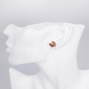 Ladybug Stud Earring in 18K Rose Gold Plated