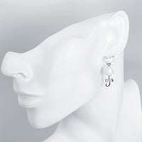 Swarovski Crystal Sapphire Stud Earring in 18K White Gold Plated