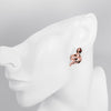 Austrian Crystal Snake Stud Earring in 18K Rose Gold Plated