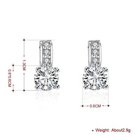 Swarovski Crystal Pave Stud Earring in 18K White Gold Plated