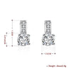 Austrian Crystal Pave Stud Earring in 18K White Gold Plated