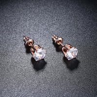 Swarovski Crystal Pave Stud Earring in 18K Rose Gold Plated