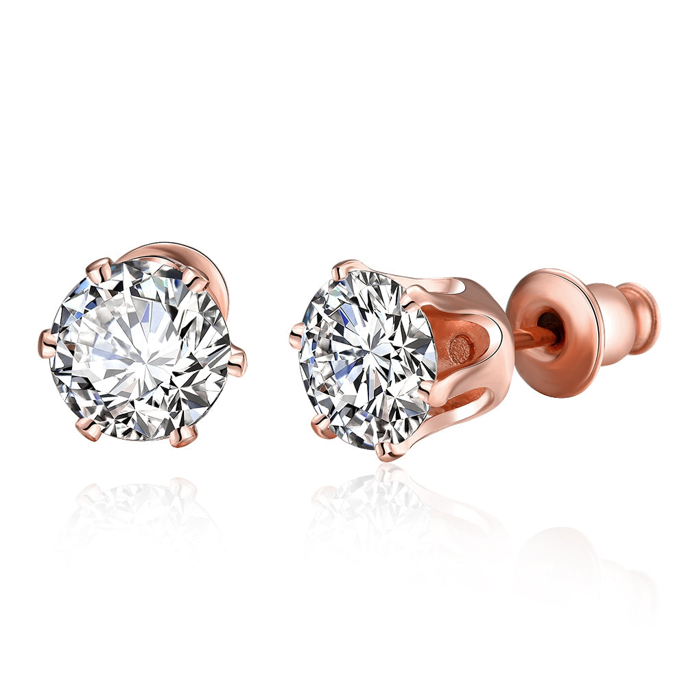 Austrian Elements Mini Studs in 14K Rose Gold