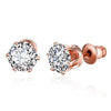 Swarovski Crystal Pave Stud Earring in 18K Rose Gold Plated