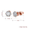 Austrian Crystal Pave Stud Earring in 18K Rose Gold Plated