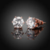 Austrian Crystal Pave Stud Earring in 18K Rose Gold Plated