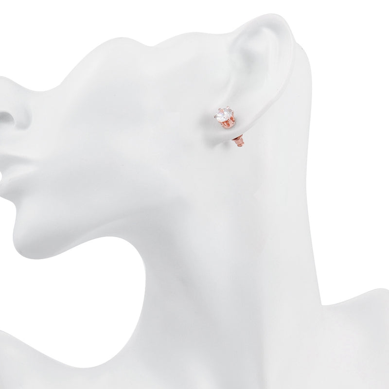 Swarovski Crystal Pave Stud Earring in 18K Rose Gold Plated
