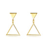 Triangle Drop Stud Earring in 18K Gold Plated