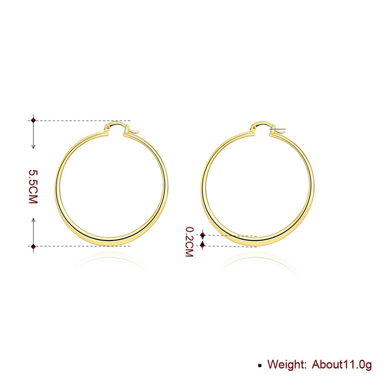 55mm Flat Hoop Earring in 18K Gold Plated, Earring, Golden NYC Jewelry, Golden NYC Jewelry jewelryjewelry deals, swarovski crystal jewelry, groupon jewelry,, jewelry for mom,