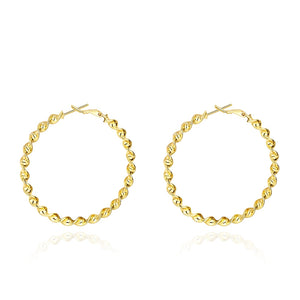 50mm Twist Hoop Earring in 18K Gold Plated, Earring, Golden NYC Jewelry, Golden NYC Jewelry  jewelryjewelry deals, swarovski crystal jewelry, groupon jewelry,, jewelry for mom,