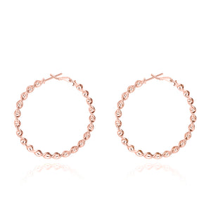 2" Twist Hoop Earrings in 18K Rose Gold Plated, Hoop Earring, Golden NYC Jewelry, Golden NYC Jewelry  jewelryjewelry deals, swarovski crystal jewelry, groupon jewelry,, jewelry for mom,