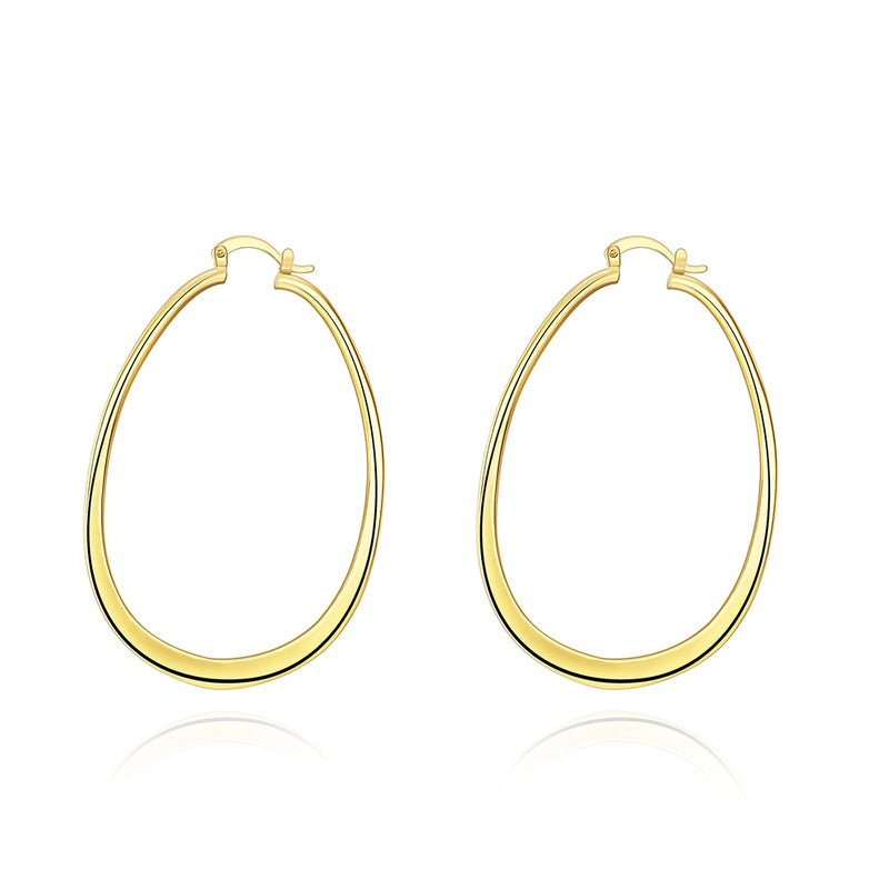 71mm Oval Hoop Earring in 18K Gold Plated, Earring, Golden NYC Jewelry, Golden NYC Jewelry  jewelryjewelry deals, swarovski crystal jewelry, groupon jewelry,, jewelry for mom,