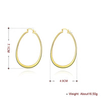 71mm Oval Hoop Earring in 18K Gold Plated, Earring, Golden NYC Jewelry, Golden NYC Jewelry jewelryjewelry deals, swarovski crystal jewelry, groupon jewelry,, jewelry for mom,
