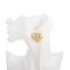 Filigree Heart Drop Earring in 18K Gold Plated