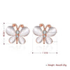 Austrian Crystal Butterfly Stud Earring in 18K Rose Gold Plated