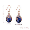 Swarovski Crystal Sapphire Drop Earring in 18K Rose Gold Plated