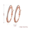 Swarovski Crystal Large Hoop Earring in 18K Rose Gold Plated