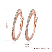 Swarovski Crystal Large Hoop Earring in 18K Rose Gold Plated