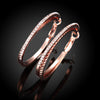 Swarovski Crystal Large Hoop Earring in 18K Rose Gold Plated