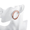 Austrian Crystal Large Hoop Earring in 18K Rose Gold Plated