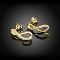 Infinity Pave Stud Earring in 18K Gold Plated