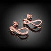 Infinity Pave Stud Earring in 18K Rose Gold Plated
