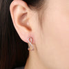 Infinity Pave Stud Earring in 18K Rose Gold Plated