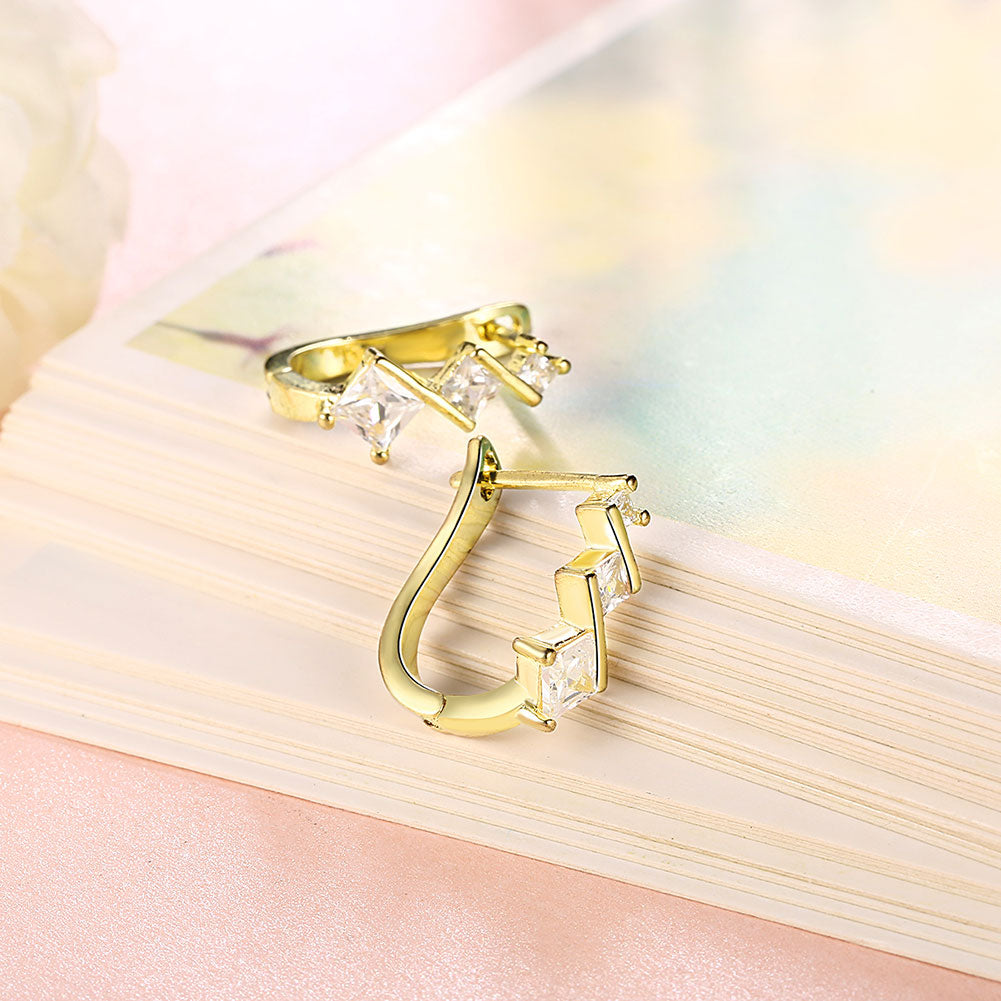 Swarovski Elements Criss-Cross Clip On Earrings