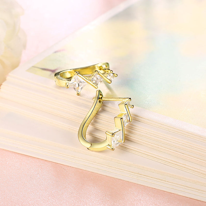 Swarovski Elements Criss-Cross Clip On Earrings