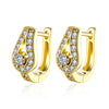 Golden NYC 18K Gold Plated Huggies Earring-Mini Pave Stones - Golden NYC Jewelry