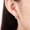 Golden NYC 18K Gold Plated Huggies Earring-Mini Pave Stones - Golden NYC Jewelry