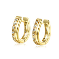 Mini Pav'e Austrian New York Earrings in 14K Gold