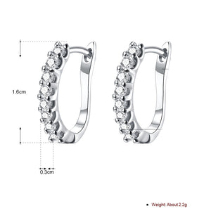 2.00 Ct Swarovski Crystal Huggie Earring in 18K White Gold Plated, Earring, Golden NYC Jewelry, Golden NYC Jewelry  jewelryjewelry deals, swarovski crystal jewelry, groupon jewelry,, jewelry for mom,