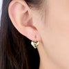 18K Gold Plated Classic Heart Huggie Earrings