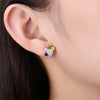 Rainbow Flower Stud Earring in 18K Gold Plated