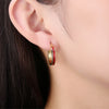 Red Lining Hoop Earring in 18K Gold Plated