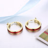 Red Lining Hoop Earring in 18K Gold Plated