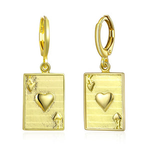 King of Hearts Drop Earrings, Gold Collection, Earring, Gold, Golden NYC Jewelry, Golden NYC Jewelry fashion jewelry, cheap jewelry, jewelry for mom, 