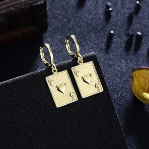 King of Hearts Drop Earrings, Gold Collection, Earring, Gold, Golden NYC Jewelry, Golden NYC Jewelry fashion jewelry, cheap jewelry, jewelry for mom, 