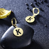 Letter K Drop Earring in 18K Gold Plated