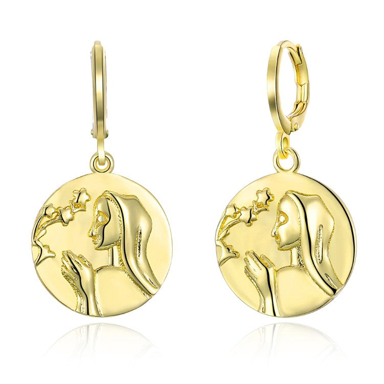 Prayer Drop Earrings, Gold Collection, Earring, Gold, Golden NYC Jewelry, Golden NYC Jewelry fashion jewelry, cheap jewelry, jewelry for mom, 