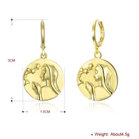 Praying Mom Drop Earring in 18K Gold Plated
