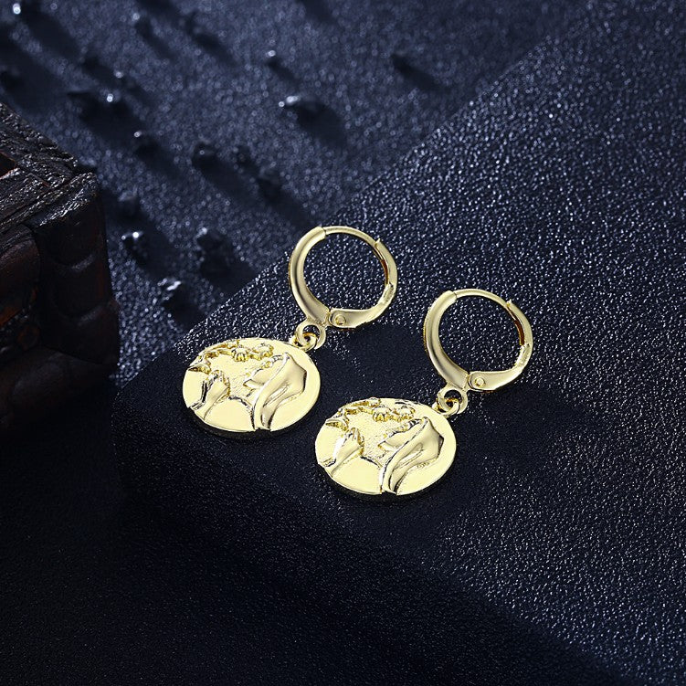 Prayer Drop Earrings, Gold Collection, Earring, Gold, Golden NYC Jewelry, Golden NYC Jewelry fashion jewelry, cheap jewelry, jewelry for mom, 