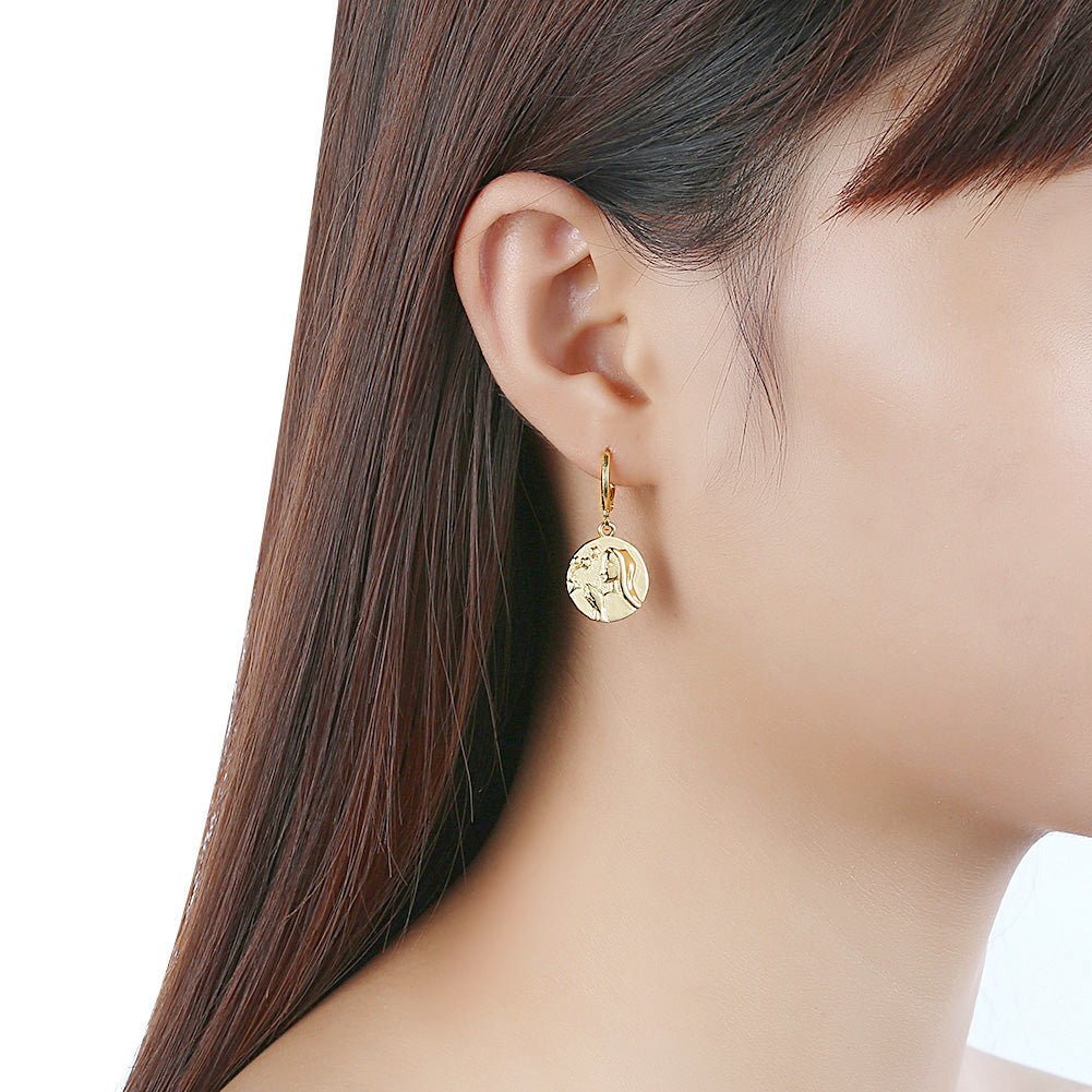 Praying Mom Drop Earring in 18K Gold Plated